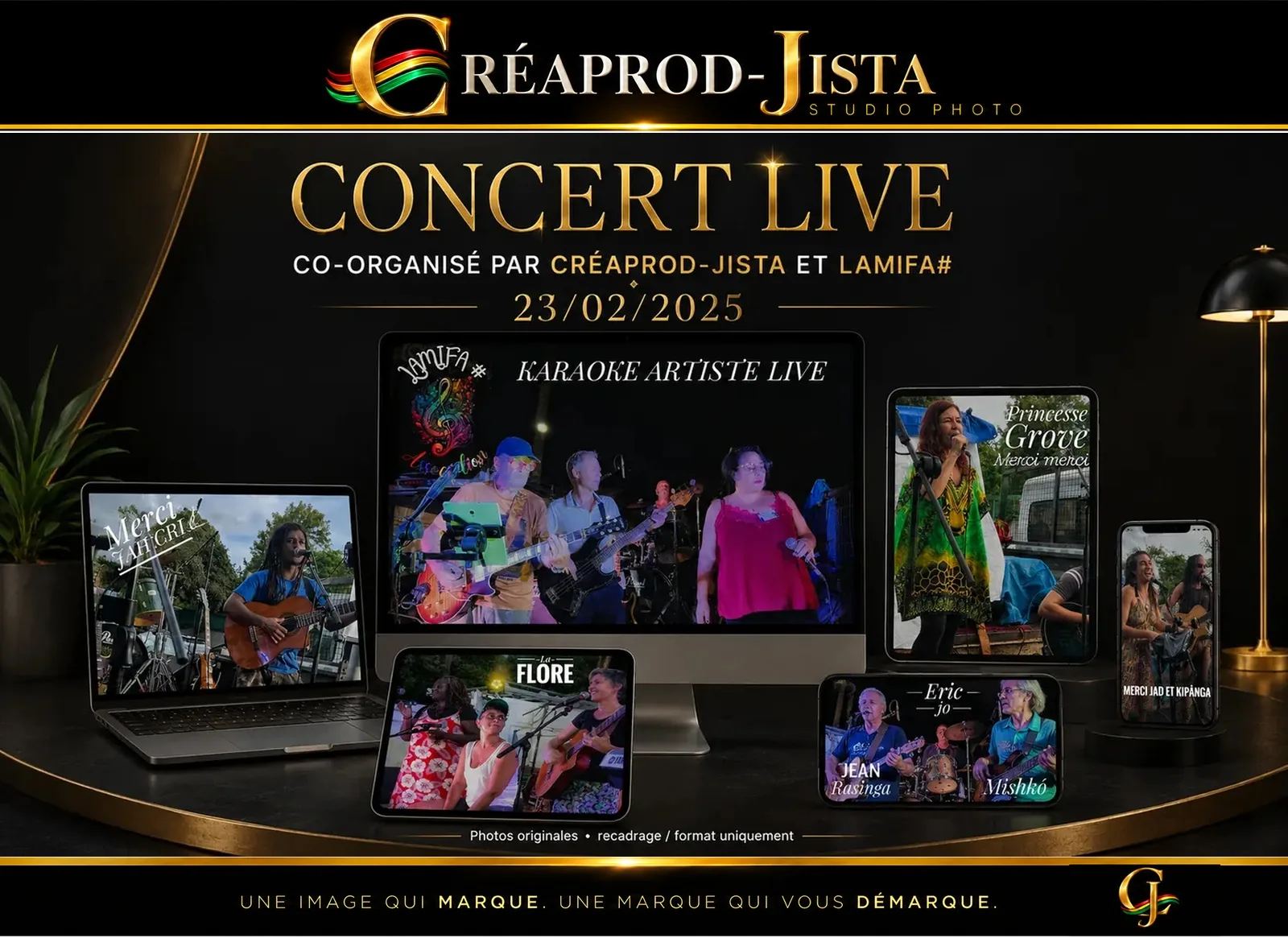 Affiche Concert Live, co-organisé avec LAMIFA#
