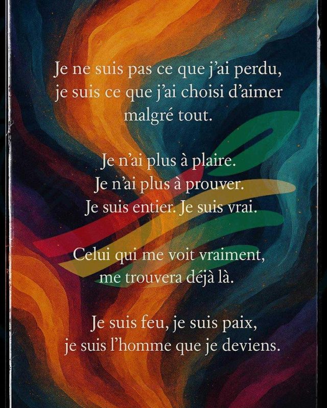 Citation inspirante sur fond coloré