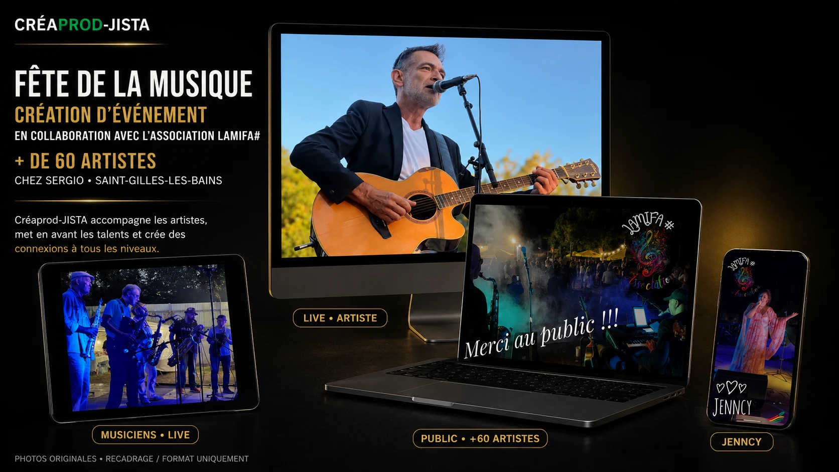 Fête de la musique 2025 — communication événementielle réalisée par Créaprod-JISTA